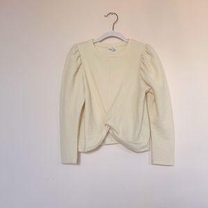 White long sleeve top